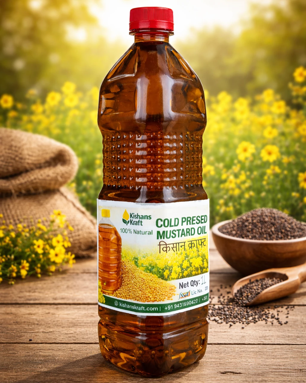 KishansKraft Pure Mustard Oil product display